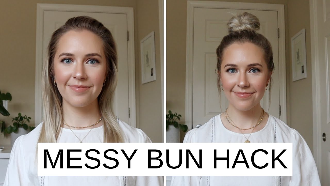 Easy Messy Bun Hack For Short/Fine Hair - Youtube