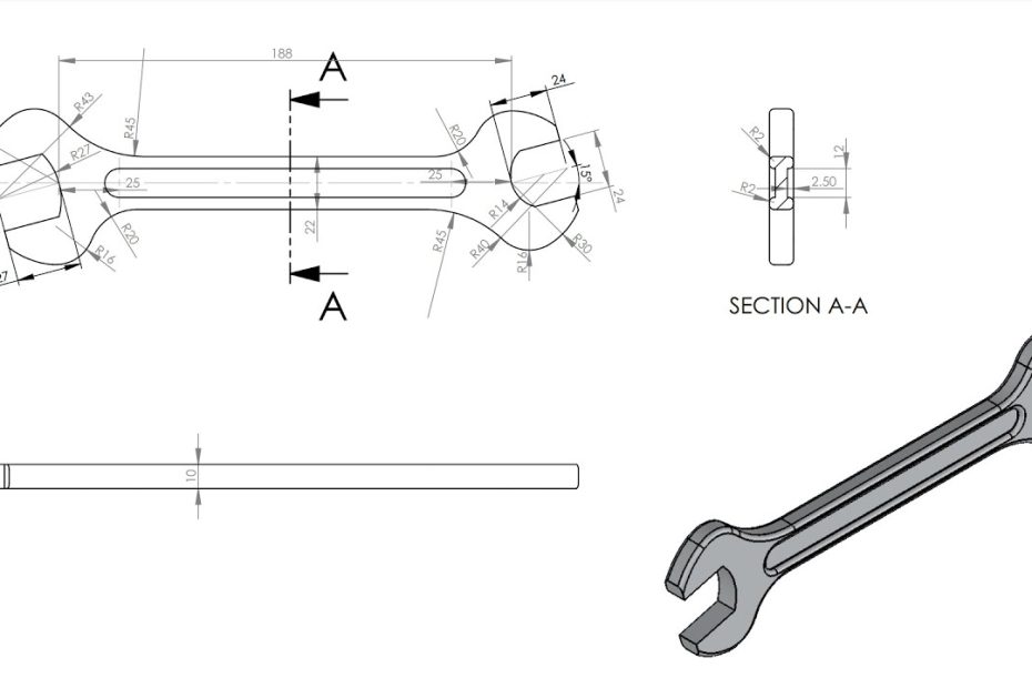 Học Solidworks Cơ Bản: Vẽ Cờ-Lê Bằng Solidworks (Drawing Wrench By  Solidworks) - Youtube
